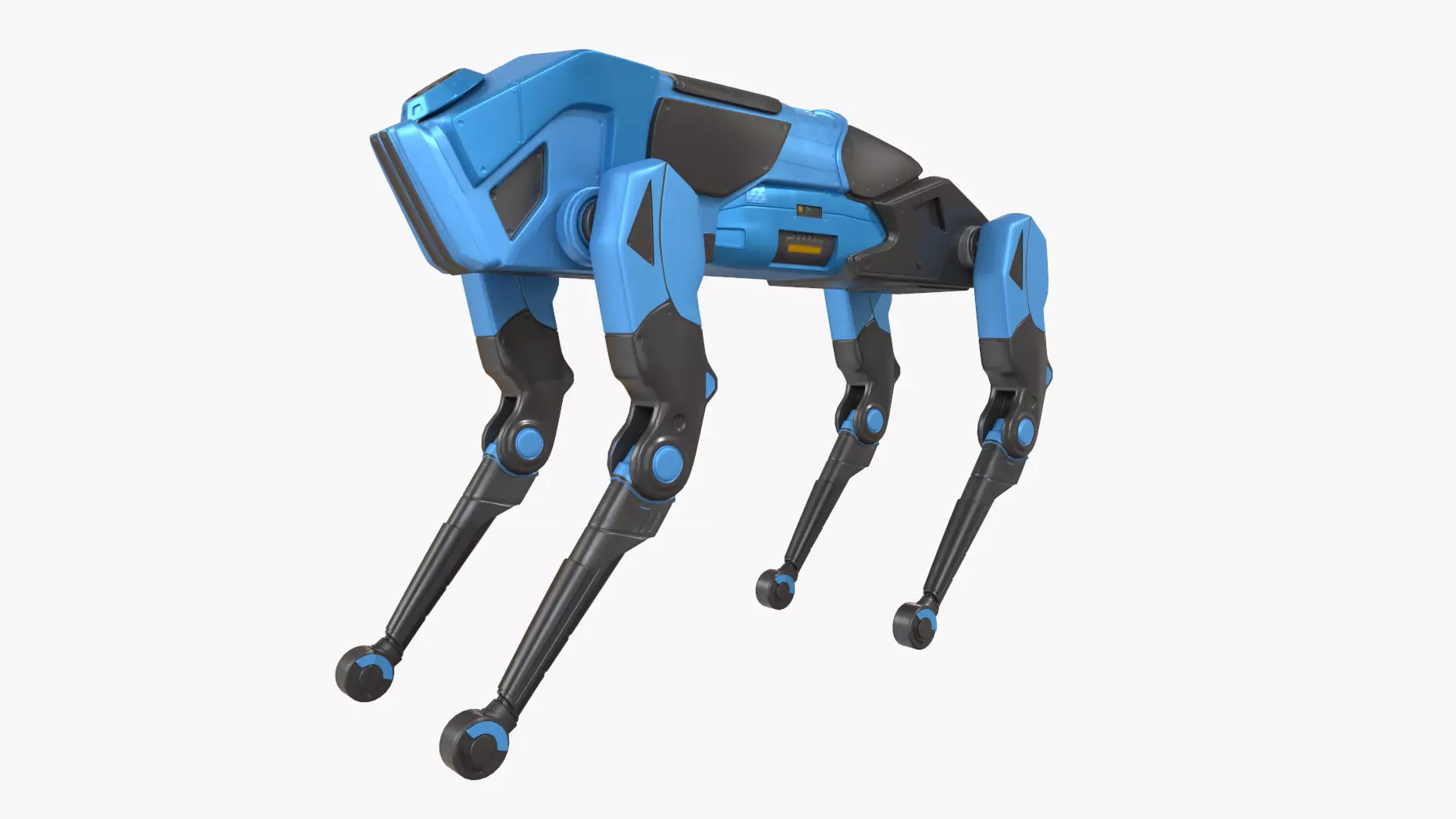 Robot Dog Low-poly 3D model_0