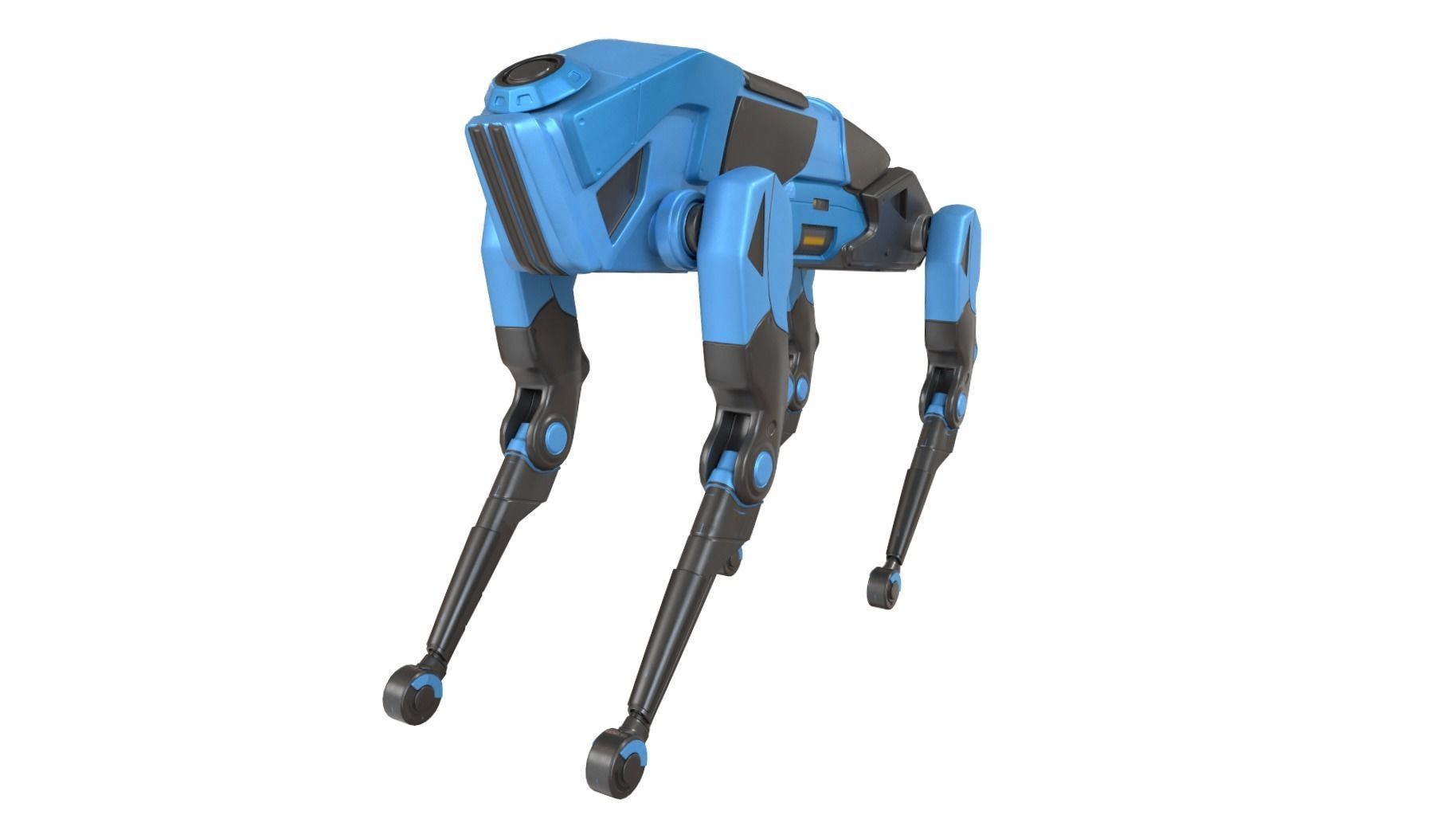 Robot Dog Low-poly 3D model_8