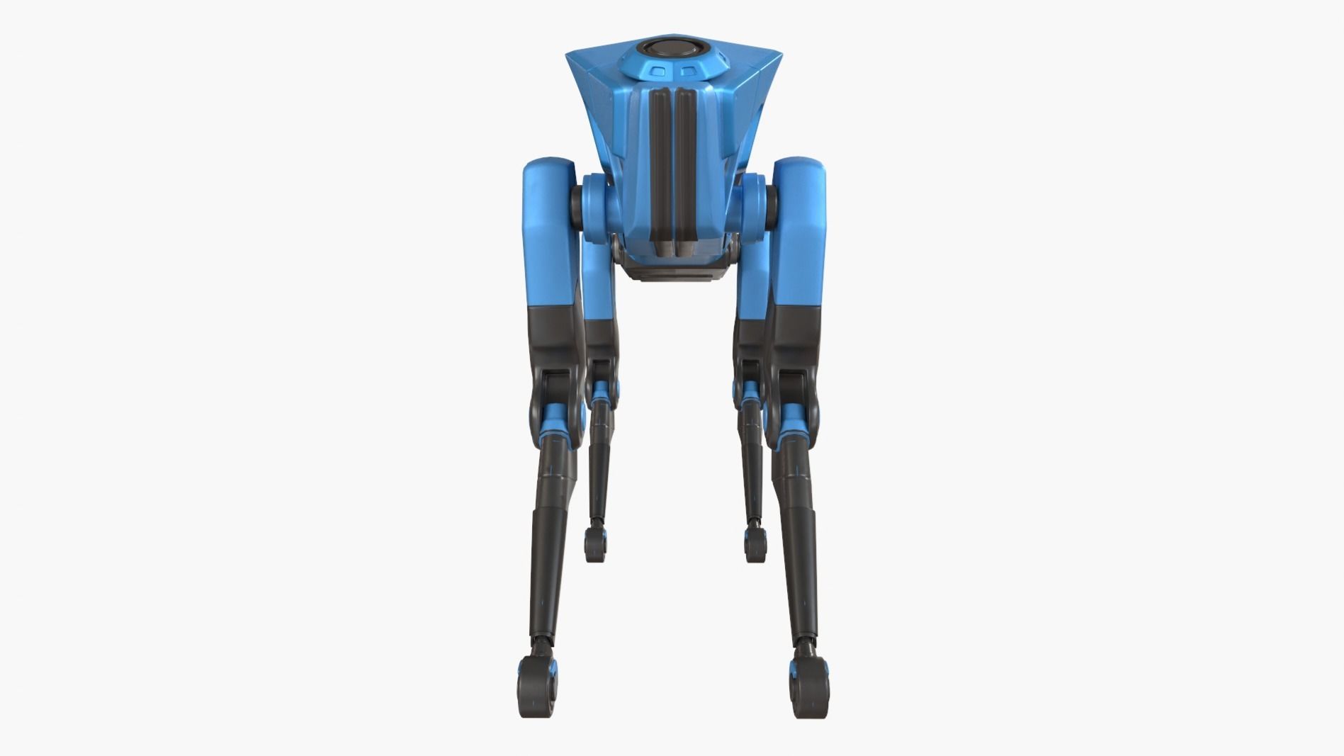 Robot Dog Low-poly 3D model_2