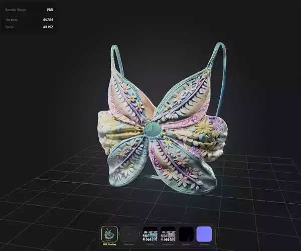 Flowers Girl Top PBR 4k