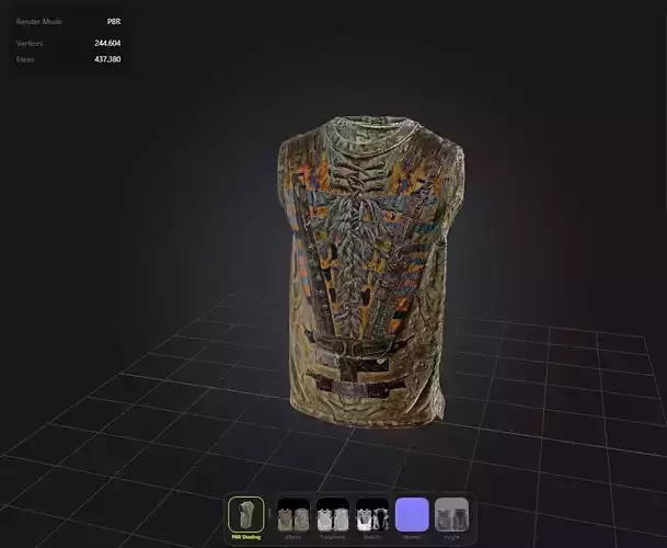 Postapocalyptic Male Shirt PBR 4K