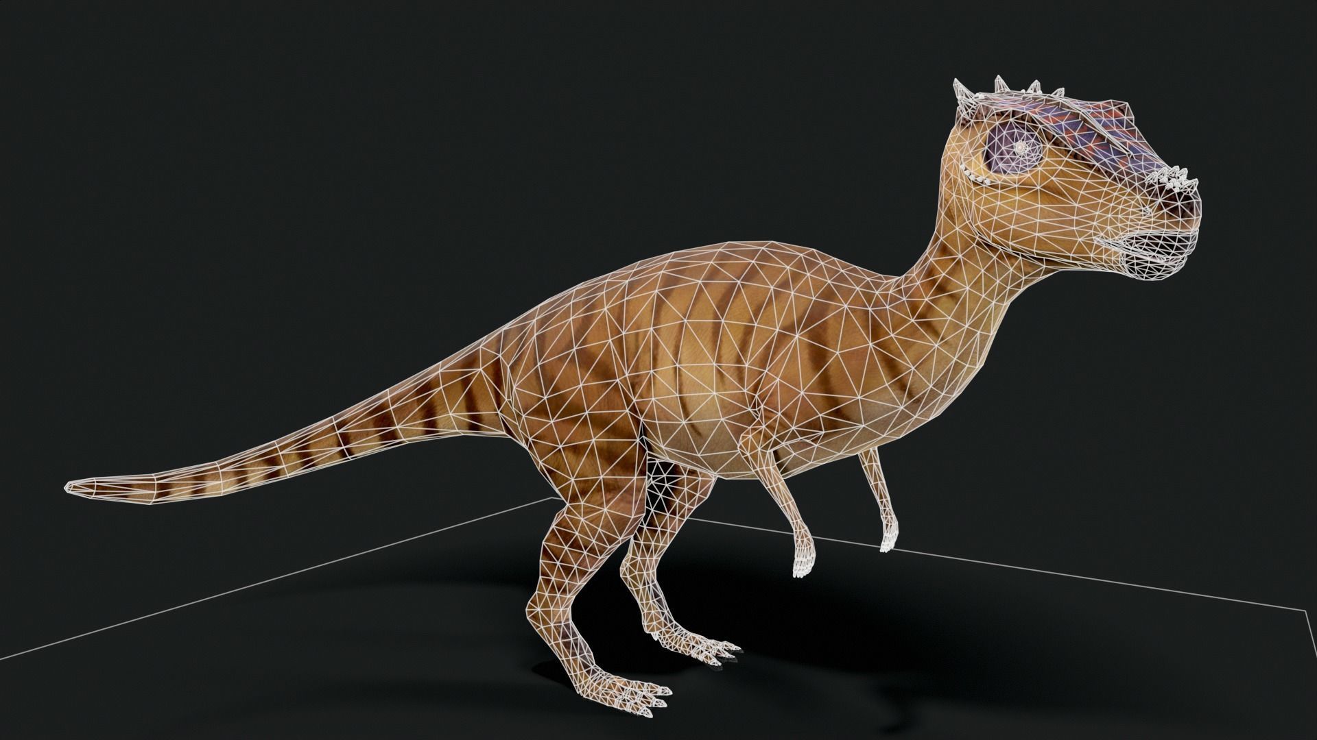 Dracorex Dinosaur Low Poly Low-poly 3D model_9