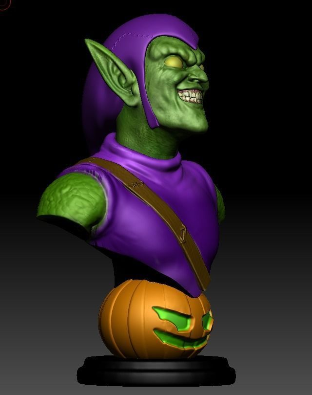 GREEN GOBLIN BUST 3D print model_3