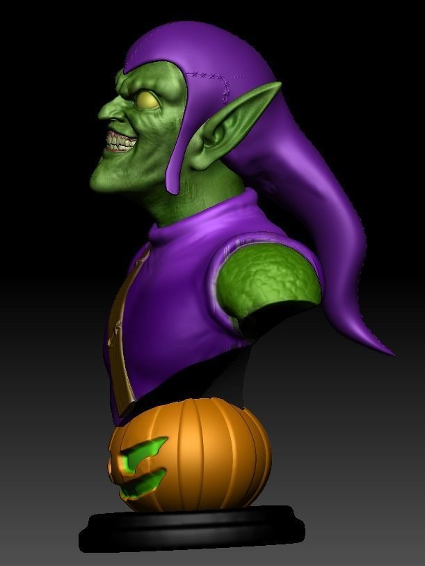 GREEN GOBLIN BUST 3D print model_5