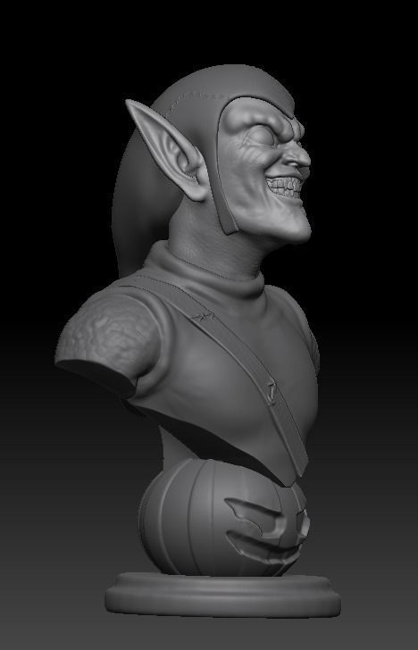 GREEN GOBLIN BUST 3D print model_7