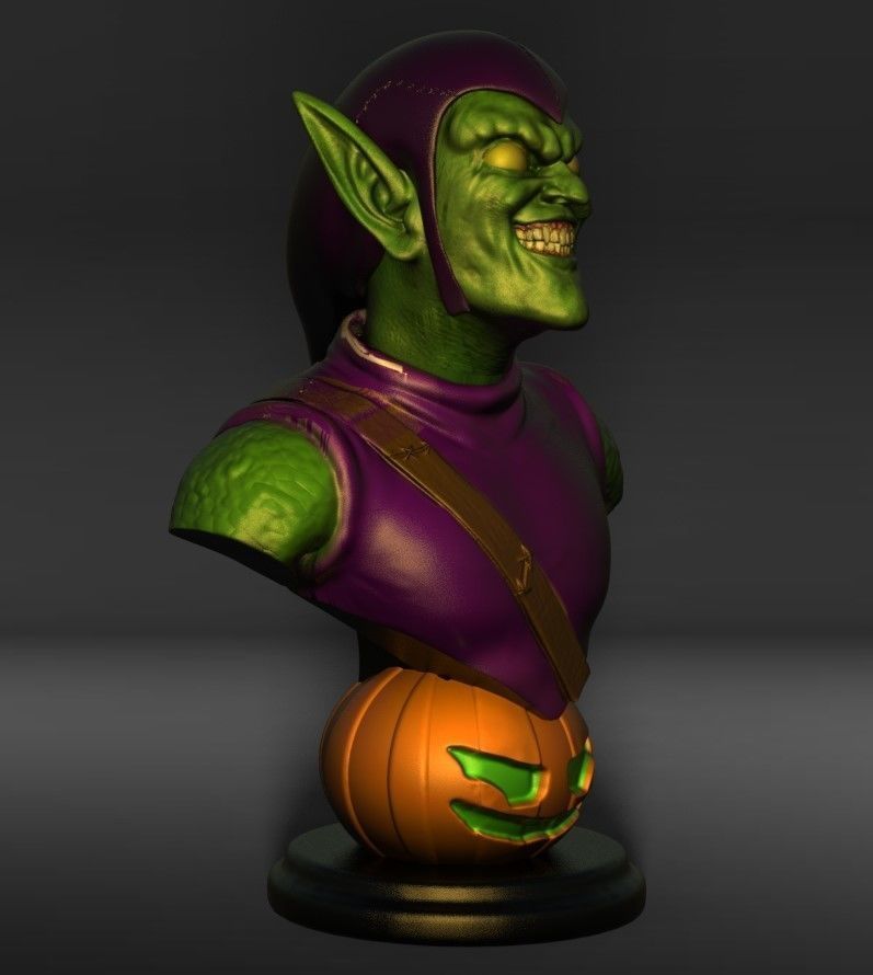 GREEN GOBLIN BUST 3D print model_1