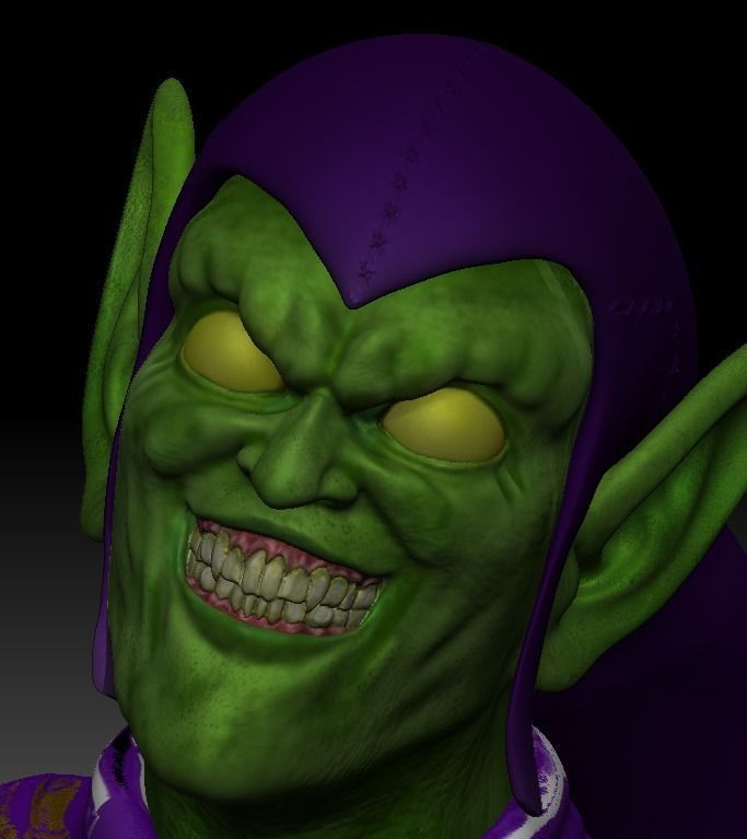 GREEN GOBLIN BUST 3D print model_11