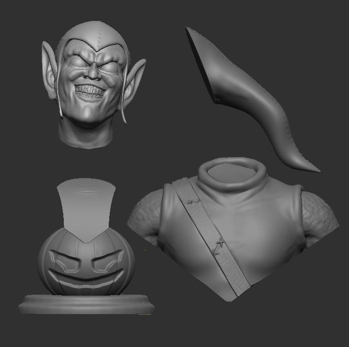 GREEN GOBLIN BUST 3D print model_16
