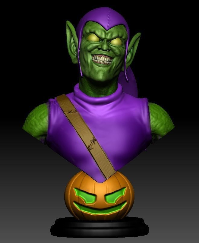 GREEN GOBLIN BUST 3D print model_2