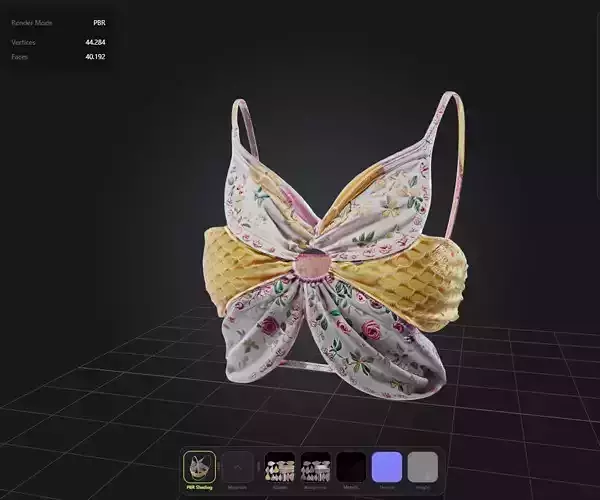 Flowers Girl Top PBR 4k 