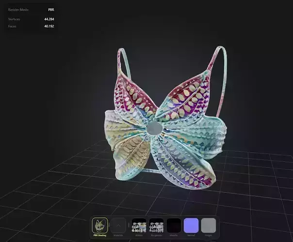 Flowers Girl Top PBR 4k