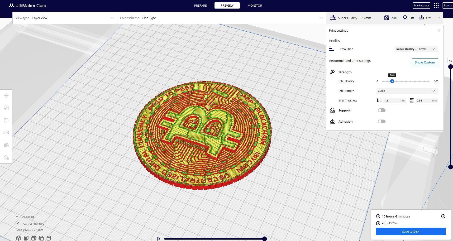 Bitcoin BTC 3D print model_1