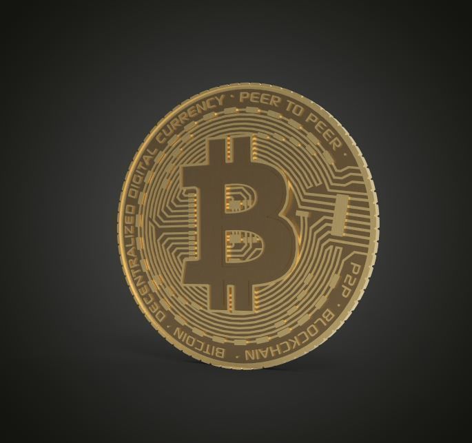 Bitcoin BTC 3D print model_3