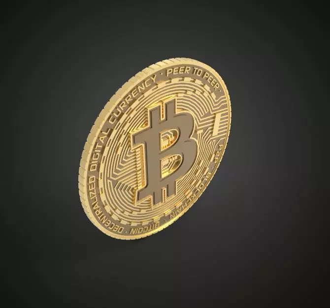 Bitcoin BTC 3D print model_0