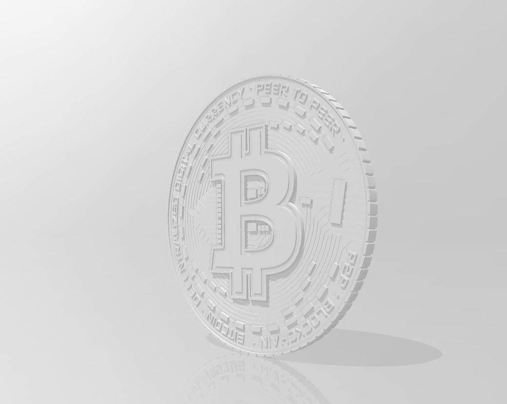 Bitcoin BTC 3D print model_4