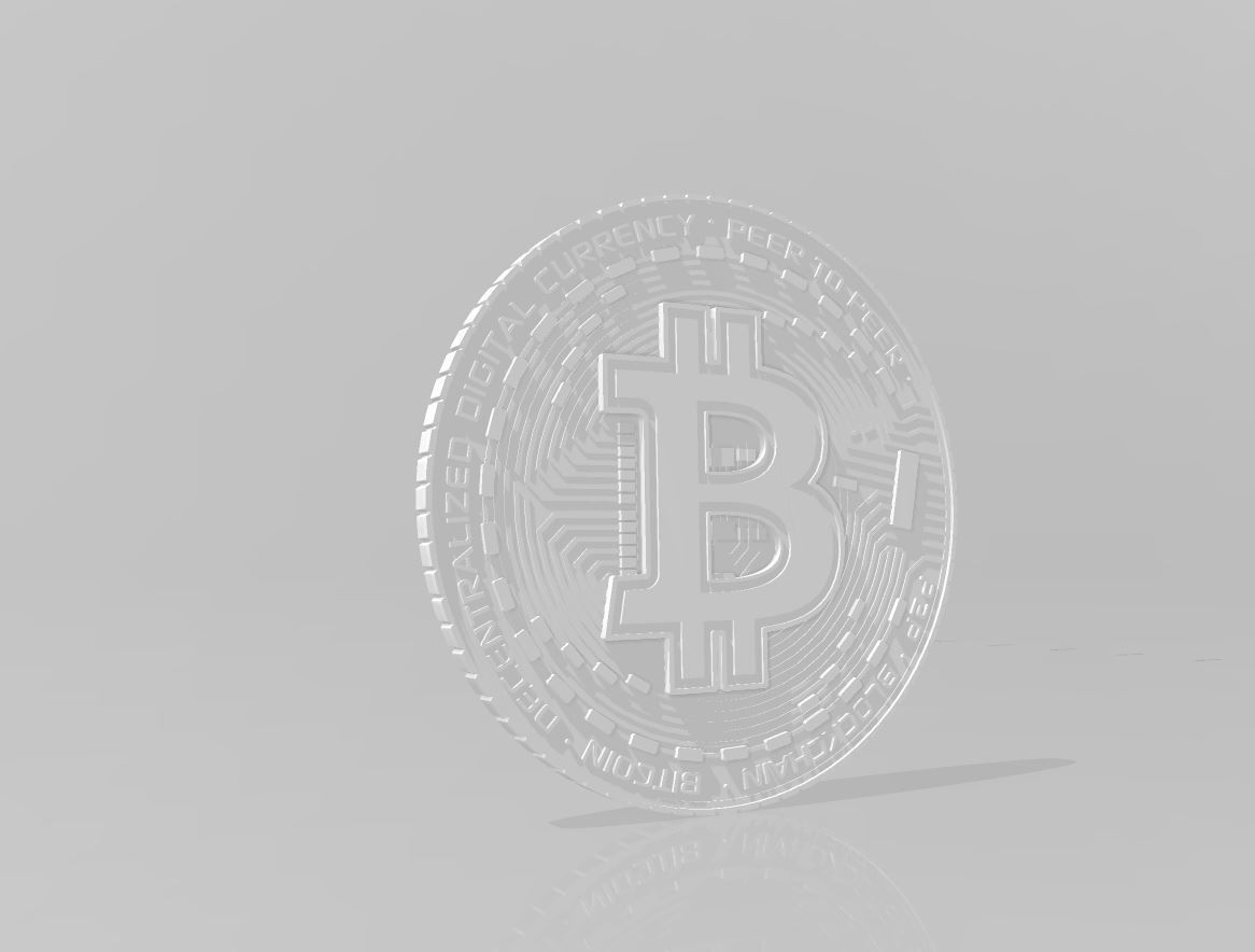 Bitcoin BTC 3D print model_2