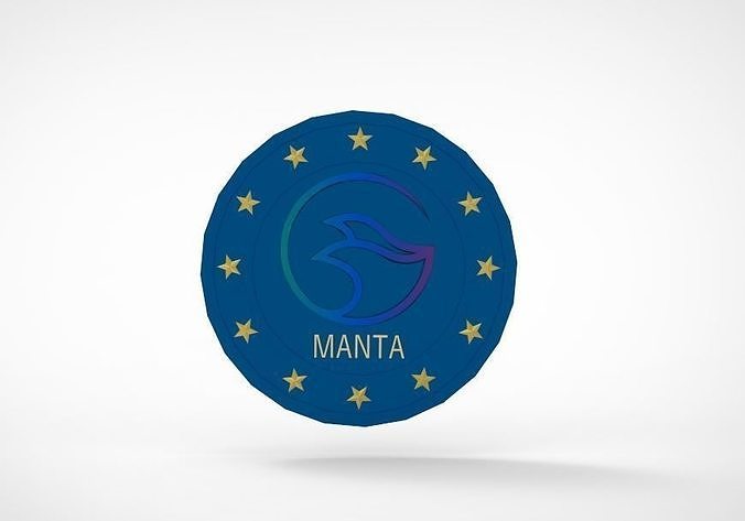 Manta crypto coin 3D print model