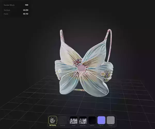 Flowers Girl Top PBR 4k