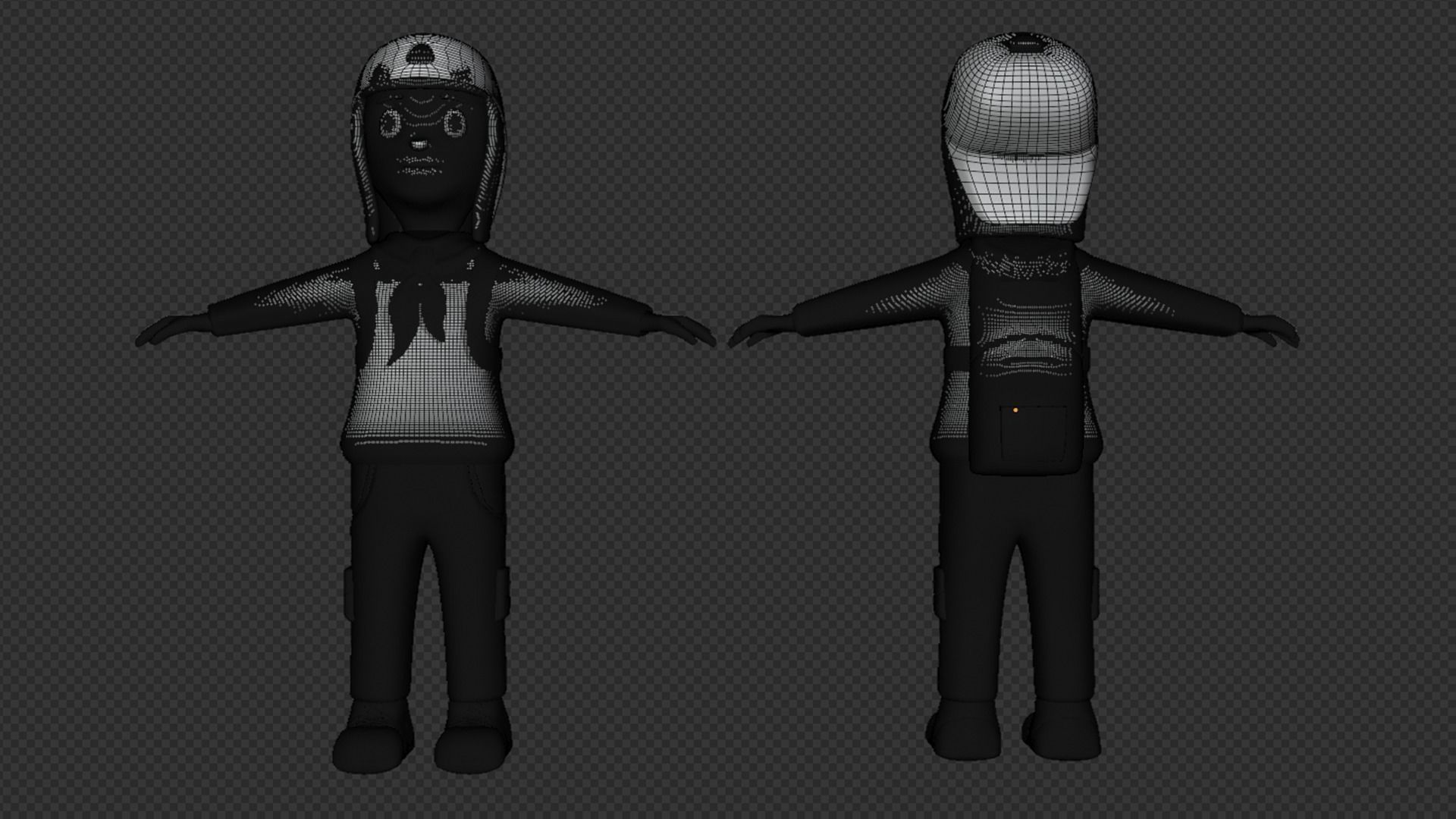 Character Bolang Indonesia Female 3D model_3