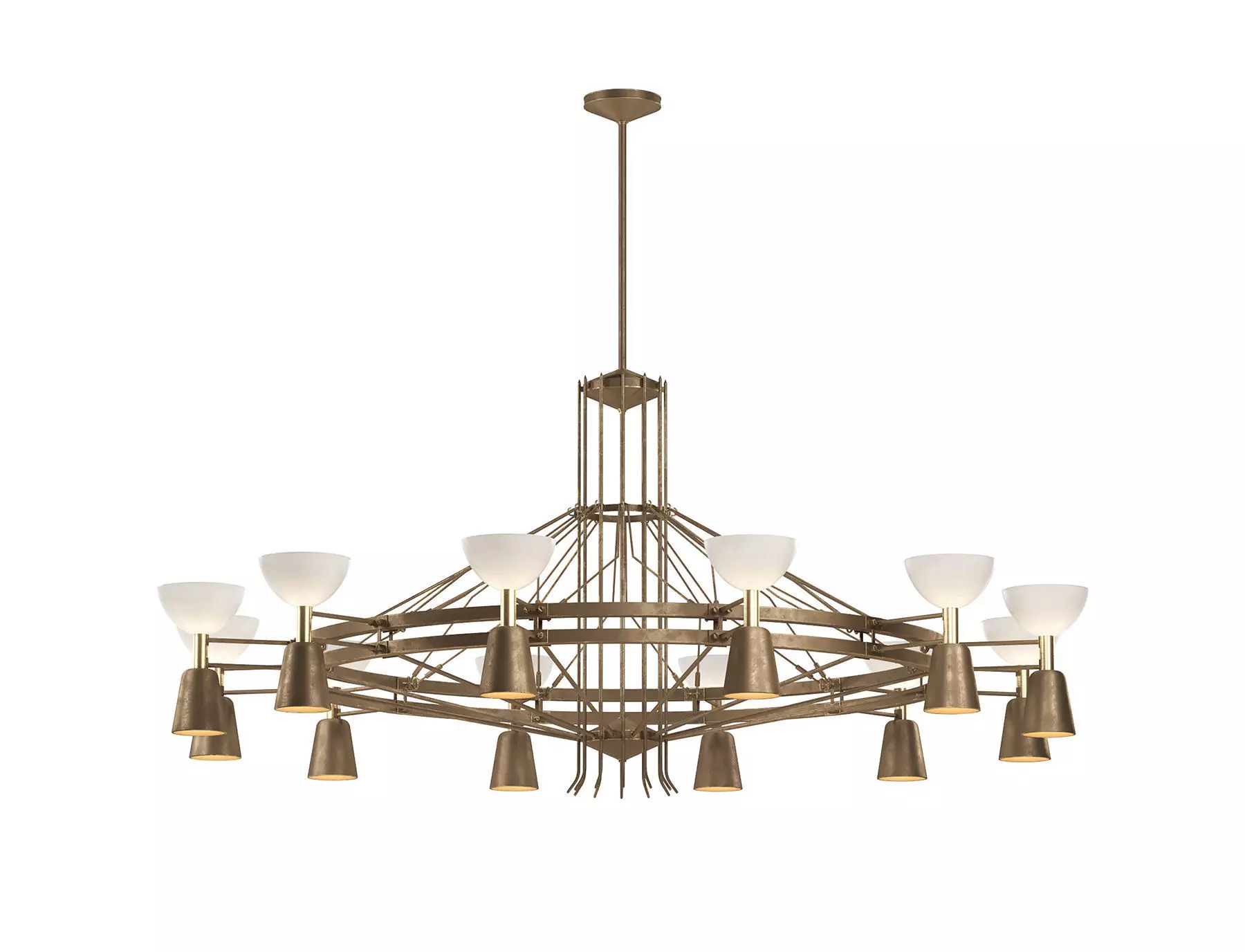 1950s Dutch Large Chandelier 3D model_0