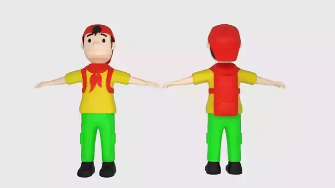 Character Bolang Indonesia Male 3D model