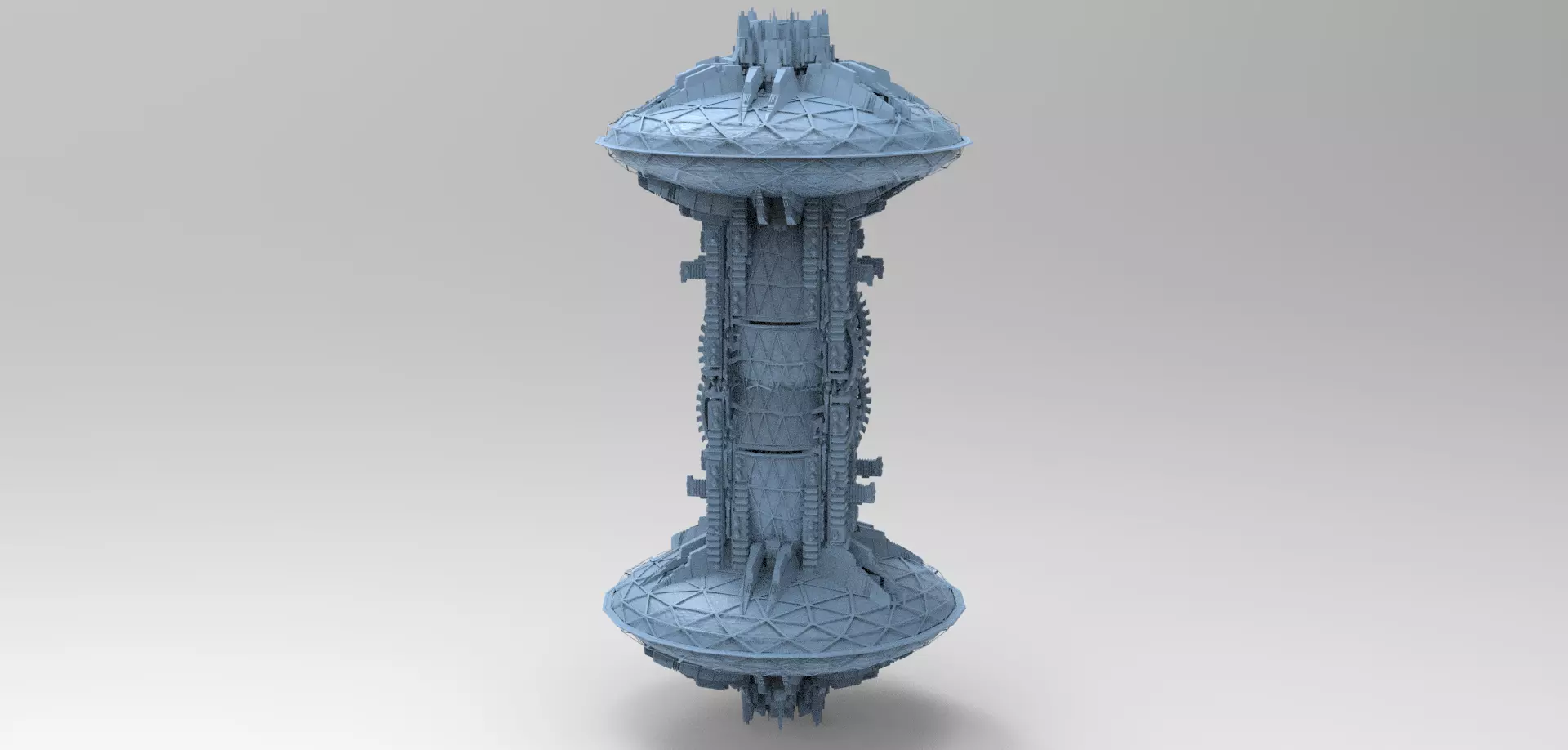 Sci fi Brazil Future Time wheel city  3D model_0