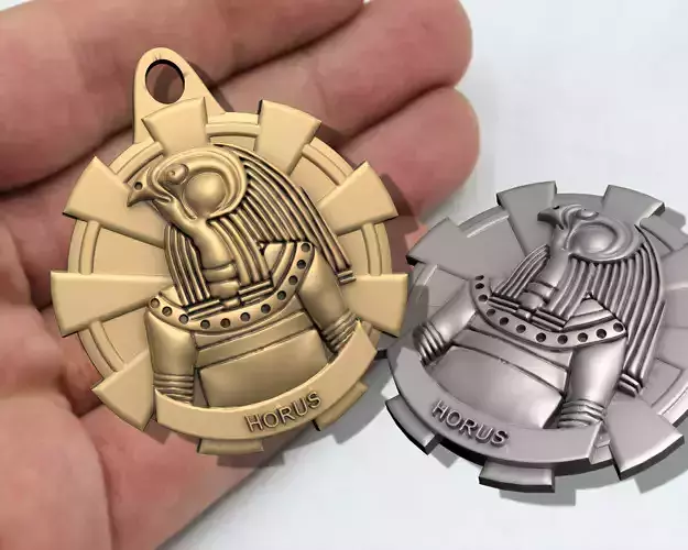 ANCIENT EGYPTIAN KING HORUS PENDANT  A01 3D print model