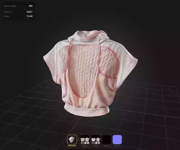 female Hoodie PBR 4k