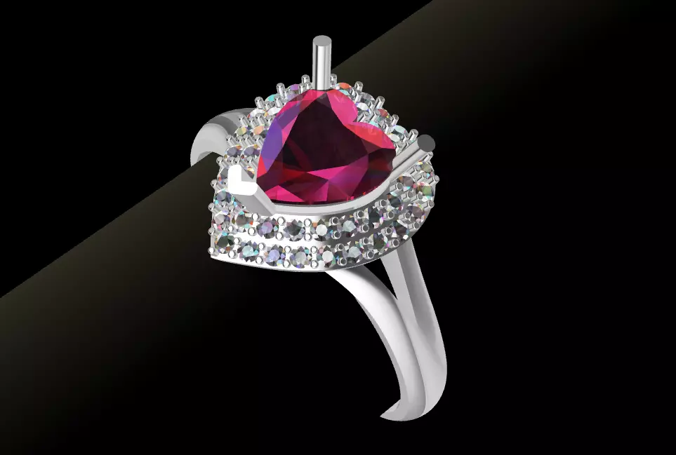 love ring Diamond 3D print model