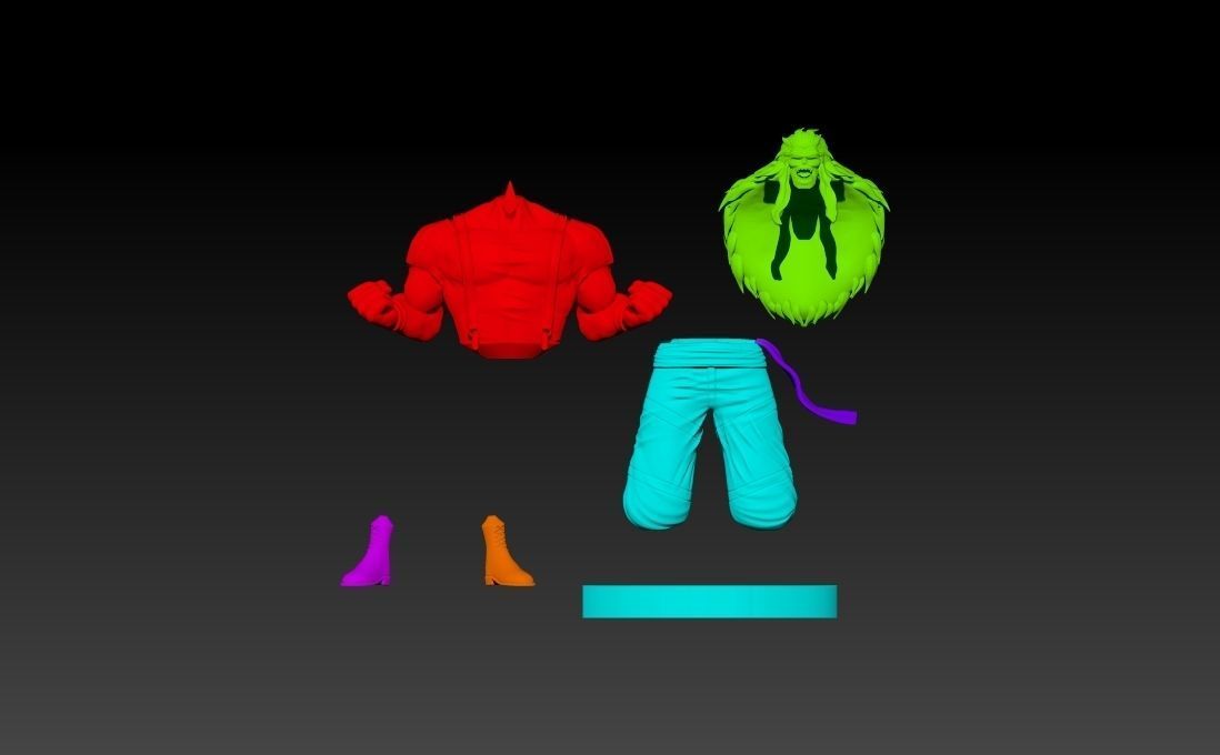 GAB - ONE PIECE - RED HAIR PIRATES 3D print model_2