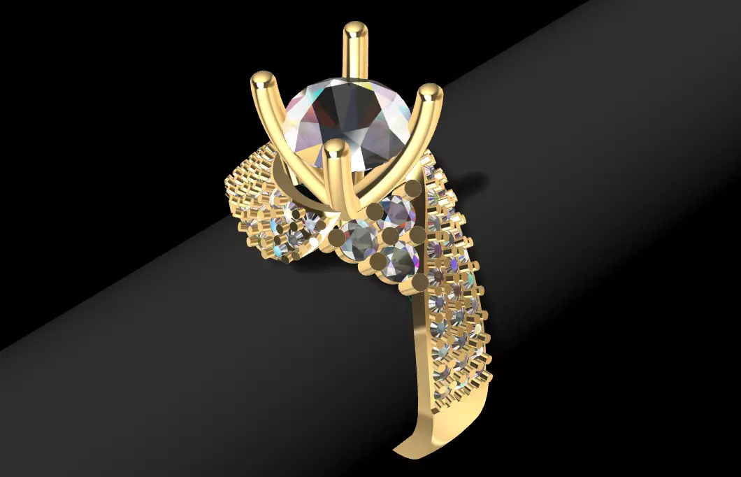 Zircon ring 3D print model