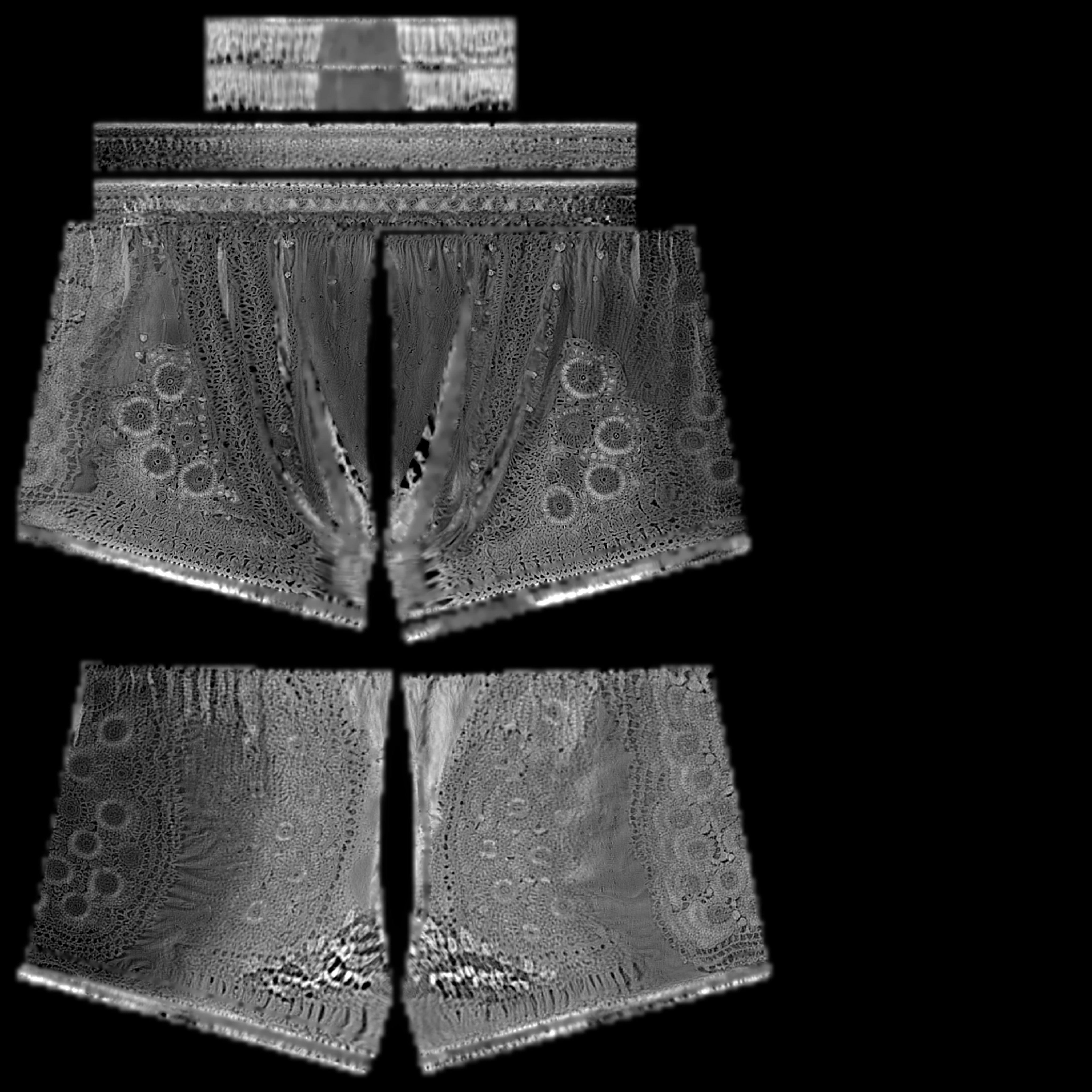 Boho Shorts PBR 4k Low-poly 3D model_9