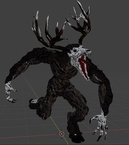 Wendigo 3d Model Low-poly 3D model