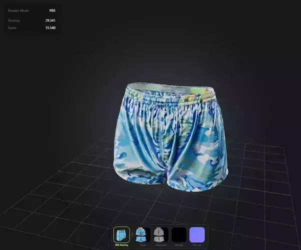 Camo Shorts PBR 4k
