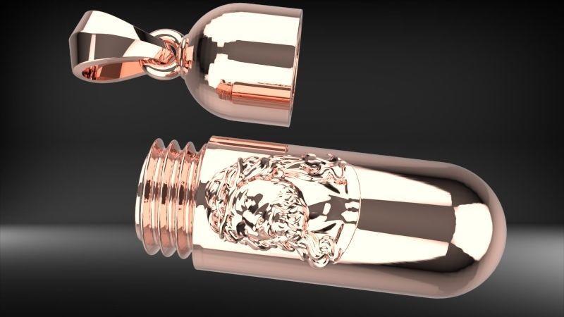 Jesus Christ Holder Capsule Pendant Necklace Jewelry 3D print model_4