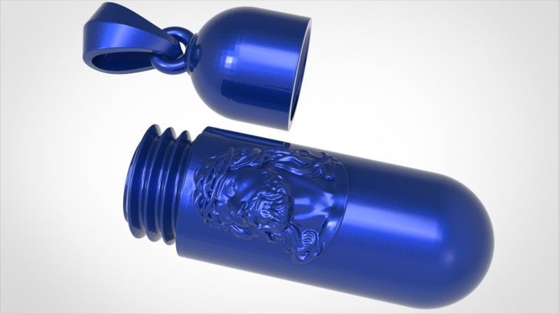 Jesus Christ Holder Capsule Pendant Necklace Jewelry 3D print model_12