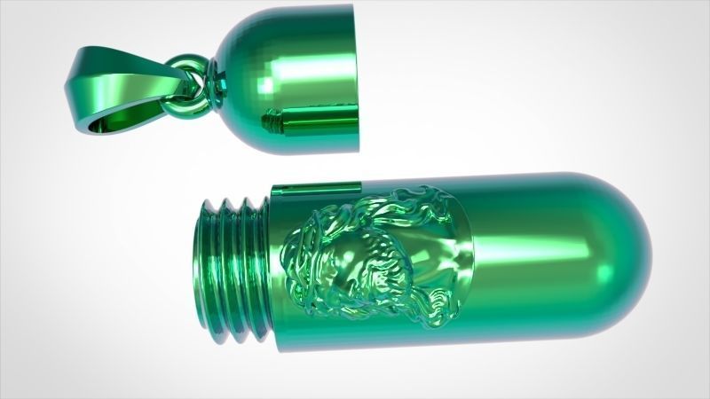Jesus Christ Holder Capsule Pendant Necklace Jewelry 3D print model_14