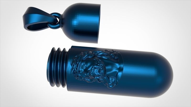 Jesus Christ Holder Capsule Pendant Necklace Jewelry 3D print model_15