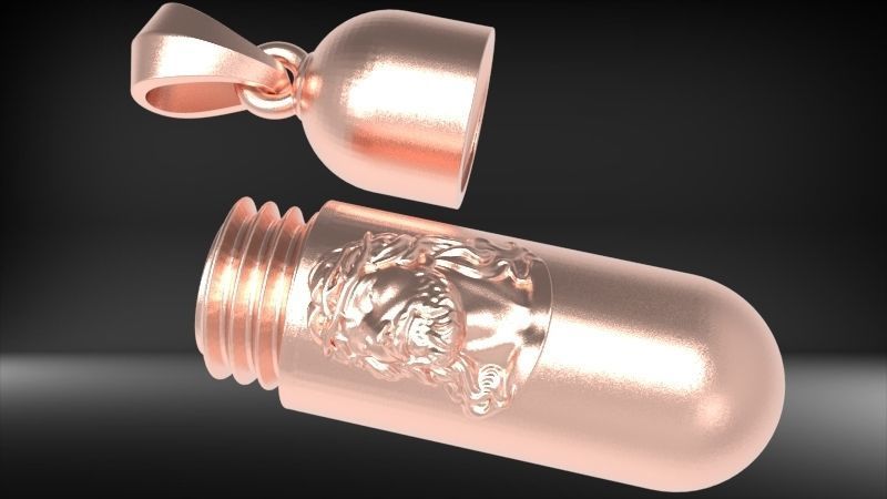 Jesus Christ Holder Capsule Pendant Necklace Jewelry 3D print model_8