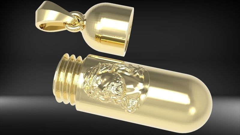 Jesus Christ Holder Capsule Pendant Necklace Jewelry 3D print model_6
