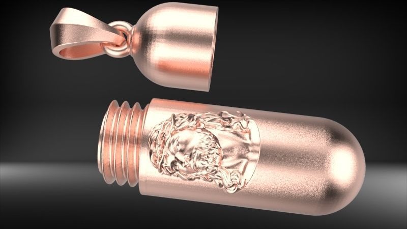 Jesus Christ Holder Capsule Pendant Necklace Jewelry 3D print model_17