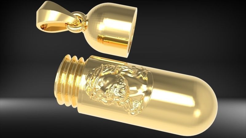 Jesus Christ Holder Capsule Pendant Necklace Jewelry 3D print model_9