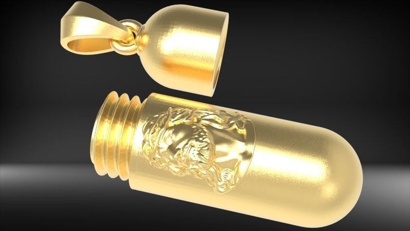 Jesus Christ Holder Capsule Pendant Necklace Jewelry 3D print model_10