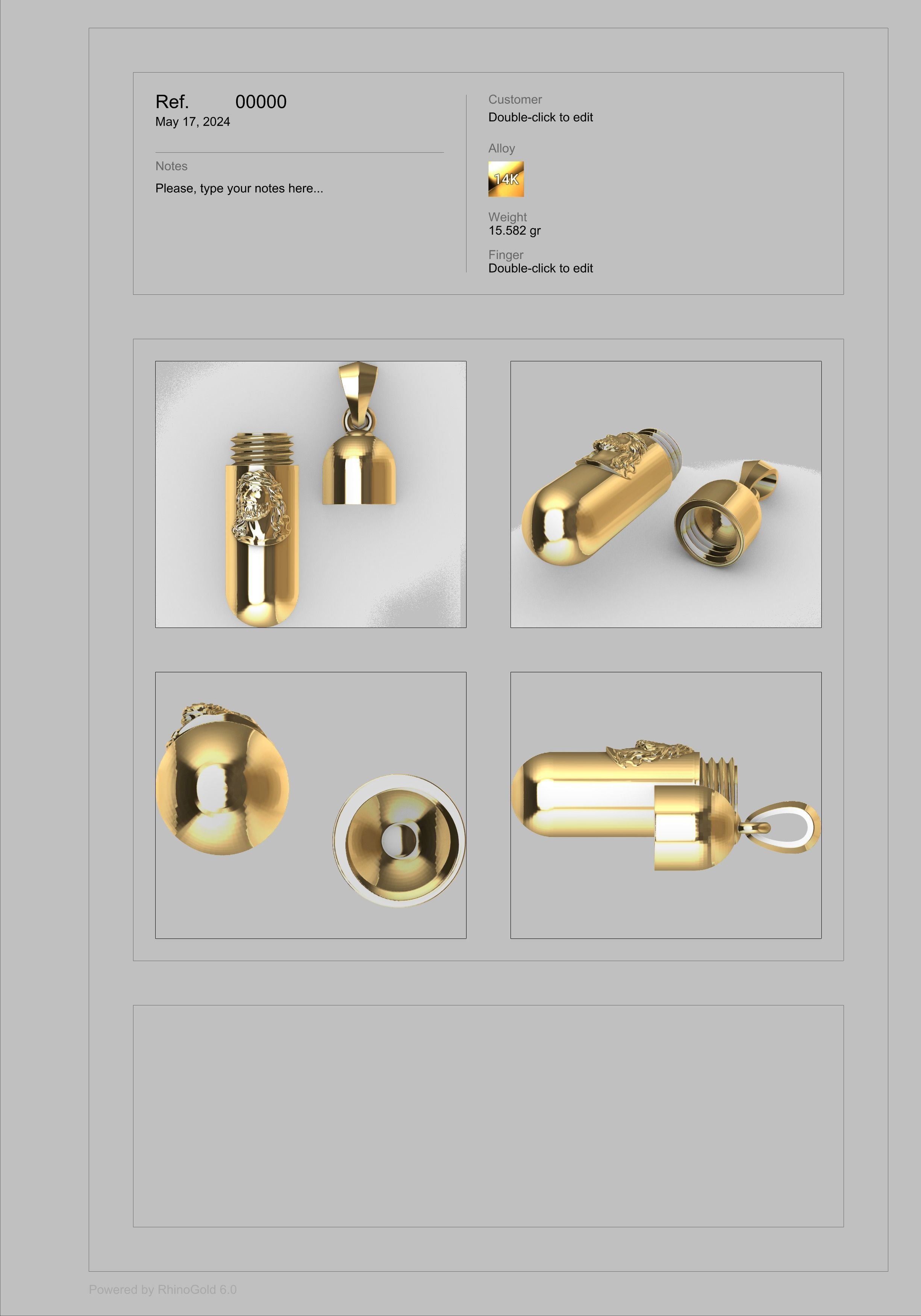 Jesus Christ Holder Capsule Pendant Necklace Jewelry 3D print model_21