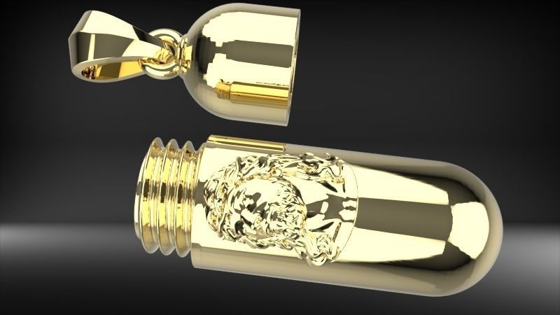 Jesus Christ Holder Capsule Pendant Necklace Jewelry 3D print model_16