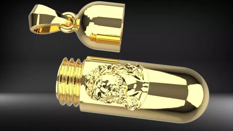 Jesus Christ Holder Capsule Pendant Necklace Jewelry 3D print model_0