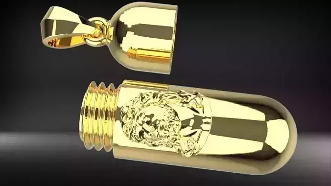 Jesus Christ Holder Capsule Pendant Necklace Jewelry 3D print model