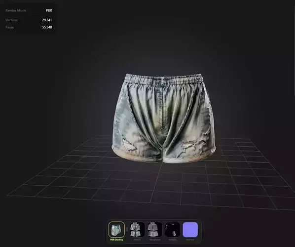 Torn Shorts PBR 4k