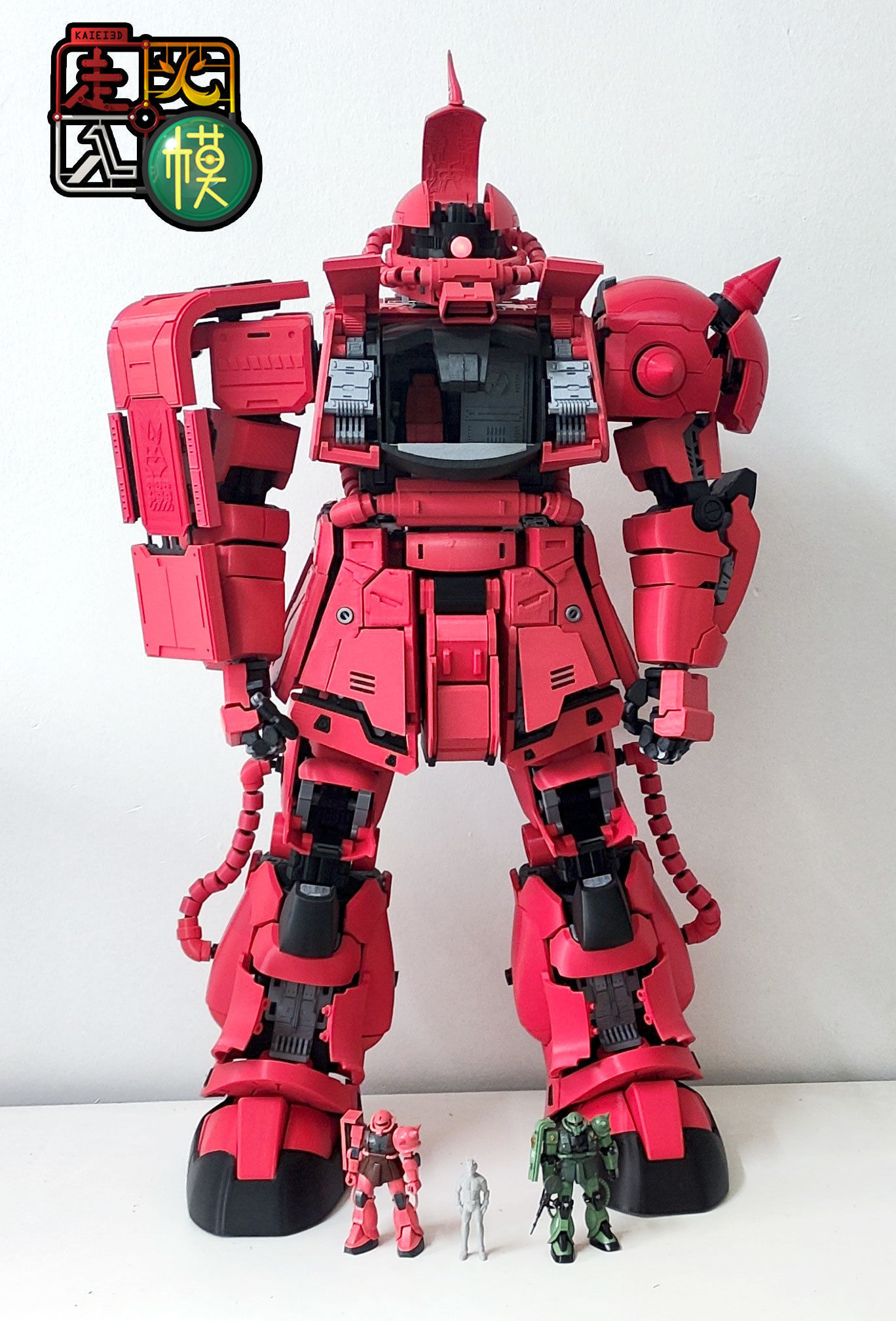 1 per 20 Zaku II Bust add on version 3D print model_4