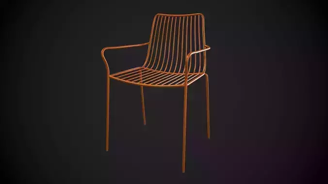 Orange Steel Chair